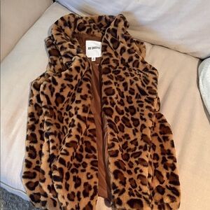 BB Dakota Animal Print Faux Fur Vest